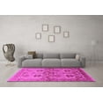 thumbnail image 3 of Ahgly Company Indoor Square Oriental Pink Industrial Area Rugs, 5' Square, 3 of 4