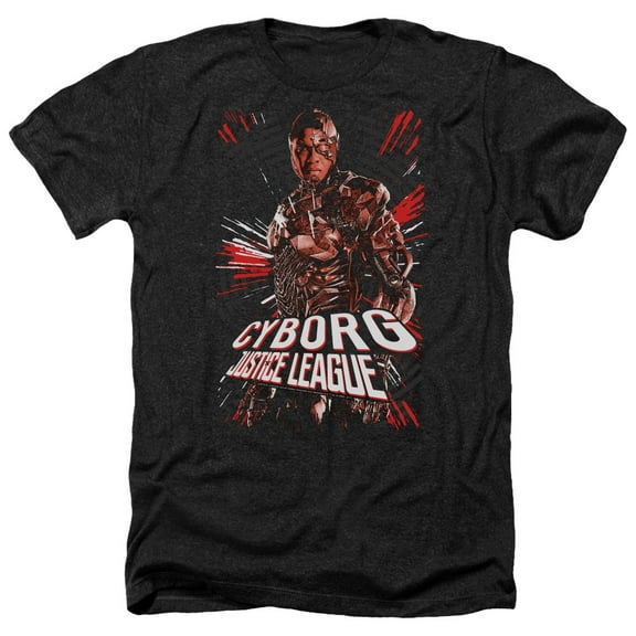 Justice League Movie - Cyborg - Heather Short Sleeve Shirt - Medium