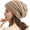 Khaki, variant on REDESS Slouchy Black Beanie Hat for Women Winter Warm Knit Fleece Lined Cap