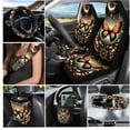thumbnail image 2 of Garronmavis Automobile Interior Sets 15pcs, Front Rear Car Seat Covers Steering Wheel Cover Cup Holder Coasters Air Vent Pouch Garbage Can Rearview Mirror Cover Safety Seat Belt Cover, 2 of 7