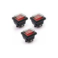 thumbnail image 1 of Interruptor basculante de encendido/apagado de luz roja de 3 piezas con cubierta impermeable 16A/250V CA (DPST), 1 of 5