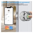 thumbnail image 3 of Smart Fingerprint Door Lock Electronic Lock Round Knob with Password/Key/APP Unlock, 3 of 6