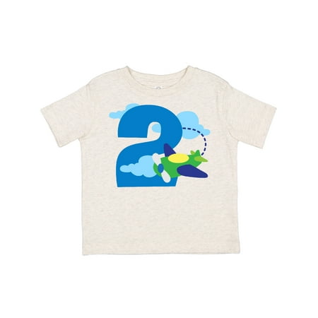 

Inktastic 2nd Birthday Airplane Pilot Gift Toddler Boy Girl T-Shirt