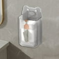 thumbnail image 4 of Wall Mounted Tissue Box, Household Bathroom No-Punching Paper Holder, Adhesive Installation, Cute Bear Design, Large Capacity, Wide Opening for Easy Extraction, Versatile for Kitchen Living Room, 4 of 6