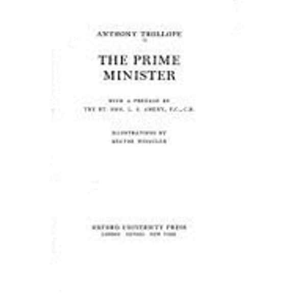 Pre-Owned Prime Minister - Palliser Novels (Paperback 9780192811479) by Trollope, Anthony Trollope