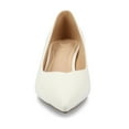 thumbnail image 6 of Journee Womens Pammie Slip On Pointed Toe Kitten Heel Pumps, Widths Available, 6 of 8
