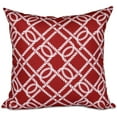 thumbnail image 1 of Simply Daisy 16" x 16" Know the Ropes Geometric Print Pillow, Red, 1 of 2