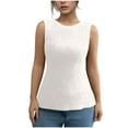 thumbnail image 4 of Camisole Tops for Women Bowknot Backless Crewneck Shirt Sleeveless Color Block Cute Summer Trendy Going Out Tank Tops, 4 of 7