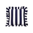 thumbnail image 2 of Striped Velvet Ruffled Throw Pillow with Insert for Sofa Couch Bed – Soft Decorative Accent Pillow for Living Room and Bedroom, 2 of 7