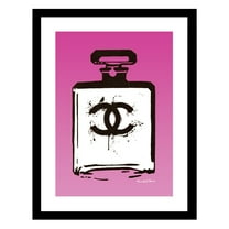 Designer Fashion Glam Perfume Bottle - Framed Print