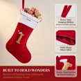 thumbnail image 2 of Unique Bargains Double Layer Modern Cozy Reindeer Christmas Stocking Letter I 18", 2 of 5