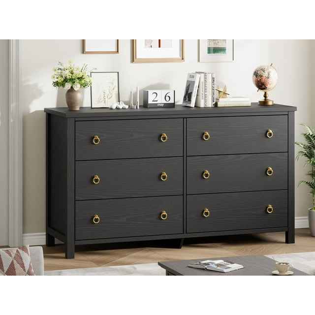 Wooden Dresser Chest with Clothes Storage Cabinet, Drawer Organizer