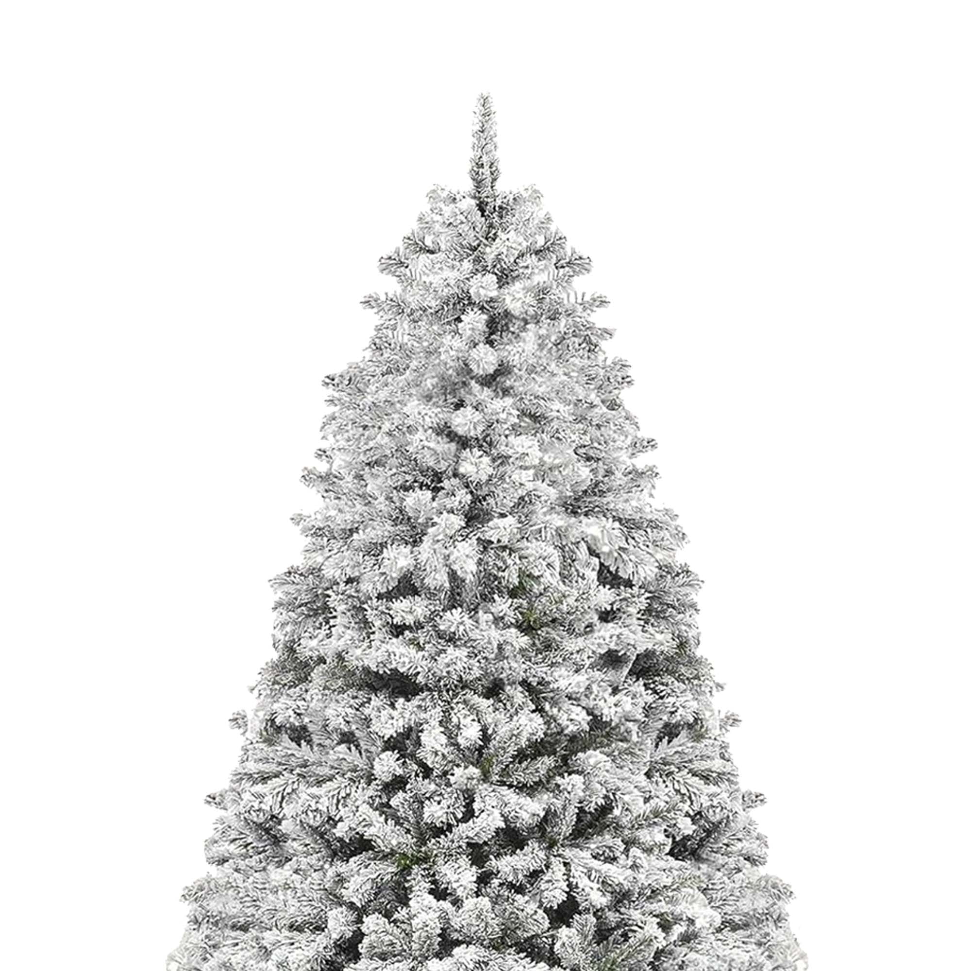 Uforic 6 ft Pre-lit Snow Flocked Artificial Christmas Tree with 880 Branch Tips, Green