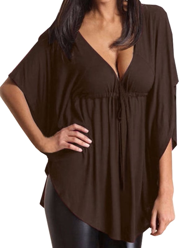 v neck batwing top