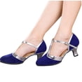 thumbnail image 3 of Professional Latin Dance Shoes for Women Satin Sequins Pointed Toe Closed Toe Ballroom Wedding Dancing Shoes Tacones De Mujer Elegantes, 3 of 9