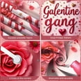thumbnail image 4 of Pink Theme Galentine Banner Red Hearts Friendship Display Gold Stars Floral Decor Girls' Backdrop for Galentine's Party Girls' Gathering BFF Celebration, 4 of 9