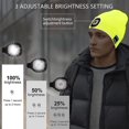 thumbnail image 4 of Morttic Bluetooth Beanie Hat with Light, Unisex USB Rechargeable 6 LED Headlamp Cap with Headphones, Built-in Stereo Speakers & Mic Winter Knitted Beanie Hat (Fluorescent Yellow), 4 of 8