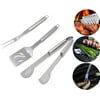 Grilling Utensils Set - Complete 3pcs Professional Food Grade Barbecue Grill Tools Heavy Duty BBQ Accessories with Spatula Tongs Fork Stainless Steel Easy to Clean Up