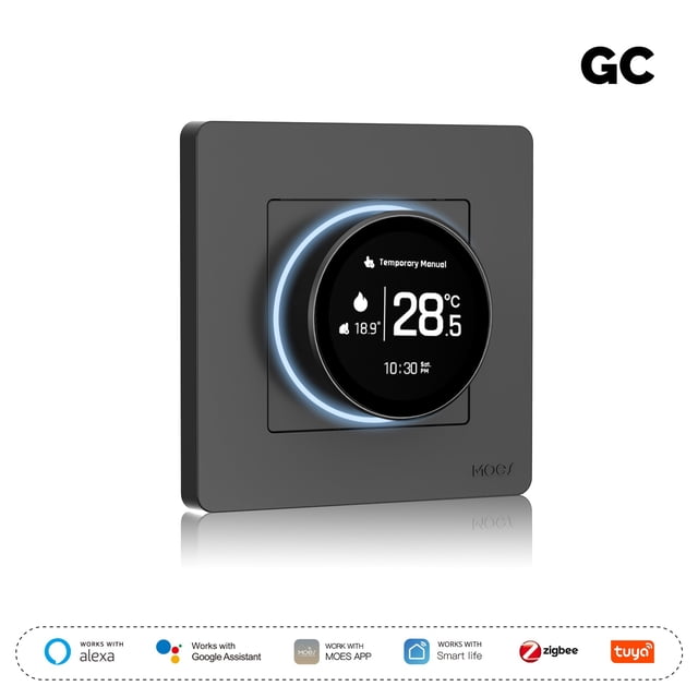 Para MOES Smart Knob Termostato Star Ring Series Controlador de temperatura para Tuya