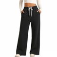 thumbnail image 4 of XINXIAOO Sweatpants Classic Fit Elastic Waist Wide Leg Pants with Pockets Boys Athletic Pants Black Pants Kids Active Pants Size 11-12 Years, 4 of 4