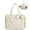 Beige, variant on Quilted Down Bags Crush Bow Tote Bag for Women 15.6" Laptop Friendly Lightweight Puffy Handbag with Removable Bow & Multiple Compartments for Travel Work Beach Gym 23L Capacity TikTokShopBlackFriday
