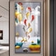 thumbnail image 3 of Pintura decorativa de flores de peonía rica, pintura para pasillo, placa vertical para colgar, pintura de paisaje, decoración del hogar, 3 of 5