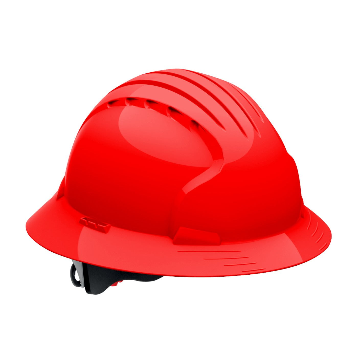 Evolution Deluxe 6161 Full Brim Hard Hat with HDPE Shell, 6-Point Polyester Suspension and Wheel Ratchet Adjustment