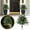 Green, variant on Outdoor Artificial Topiary Ball Trees 21.65" UV Protected Olive & Cedar with Spike, Lifelike Evergreen Bushes for Porch, Yard & Landscaping - All Weather Decor