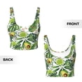 thumbnail image 6 of Uemuo Green Tropical Pattern Women's Sports Bra - High Impact Support, Breathable, and Comfortable Athletic Bra for Running, Yoga, and Workouts, 6 of 9