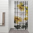 thumbnail image 3 of Boho Rustic Yellow Sunflower Shower Curtain 36x72 with Hooks, Wildflower Floral Bee Butterfly Design, Quick-Dry Polyester for Bathroom, Country Vintage Farmhouse Decor, 3 of 5