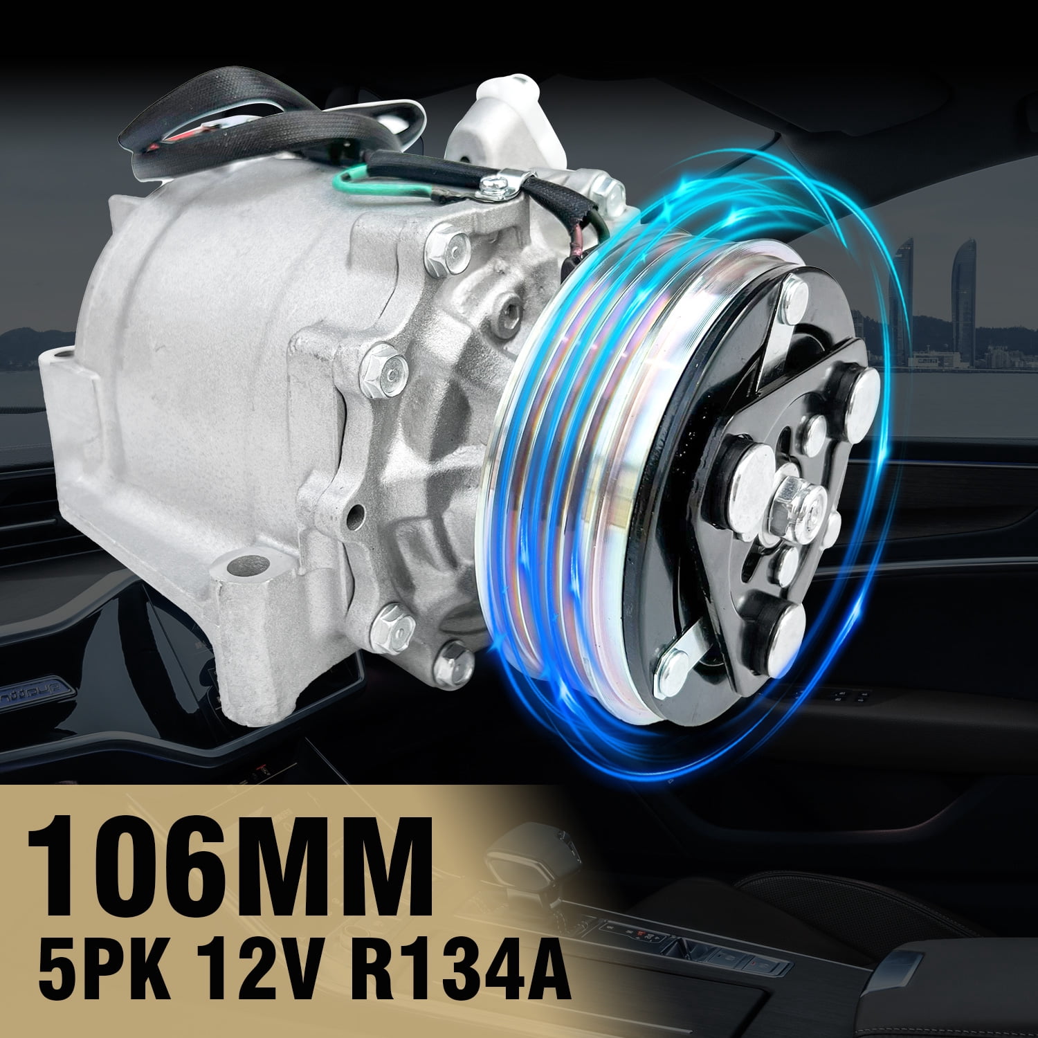 AC Compressor with A/C Clutch for Honda Civic 1.8L (2012-2015) & Acura ILX 2.0L (2013-2015) | CO9779C, Replaces 38810R1AA01