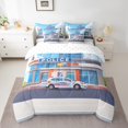 thumbnail image 2 of YST Ensemble Douillette 7 Pcs Garçons Police Car Lit Tout-en-un, Format Grand Lit, Polyester, 2 of 5