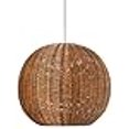 thumbnail image 3 of KOUBOO Wicker Ball Pendant Light, Rustic Brown, 3 of 4