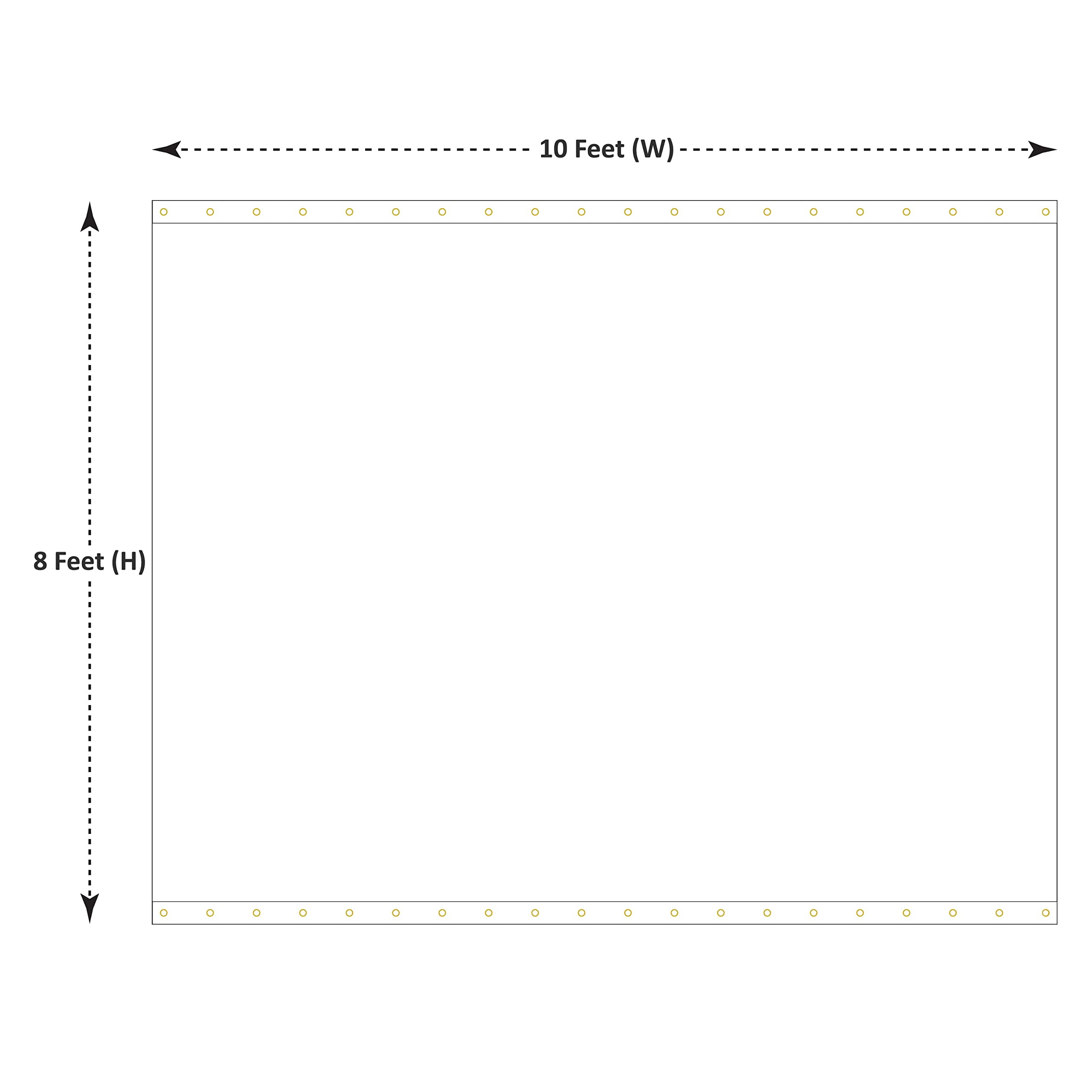 Covers & all Outdoor Vinyl Curtain, 12 Oz Waterproof UV & Weather Resistant Blackout Drapes for Patio Cabana Pergola Gazebo Porch, Rustproof Grommets Top & Bottom every 6” Inches (8'H x 10'W, Gray)