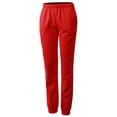 thumbnail image 2 of A2Y Women's Heavyweight Casual Cozy Active Yoga Cotton Sweatpants Joggers Pants Red L, 2 of 3