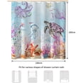 thumbnail image 6 of MIZHONA Ocean Shower Curtain Funny Sea Turtle for Bathroom Summer Waterproof Polyester Fancy Kid Decoration 47"x64", 6 of 8