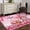 Pink Crimson LightPink, variant on Area Rug for Living Room, Valentine's Day Non-Slip Indoor Large Carpet for Bedroom/Dining Room, Pink Love Gnomes Roses Ombre Romantic Washable Low-Profile Rectangle Floor Mat Runner Rugs - 2.7 x 5 Ft