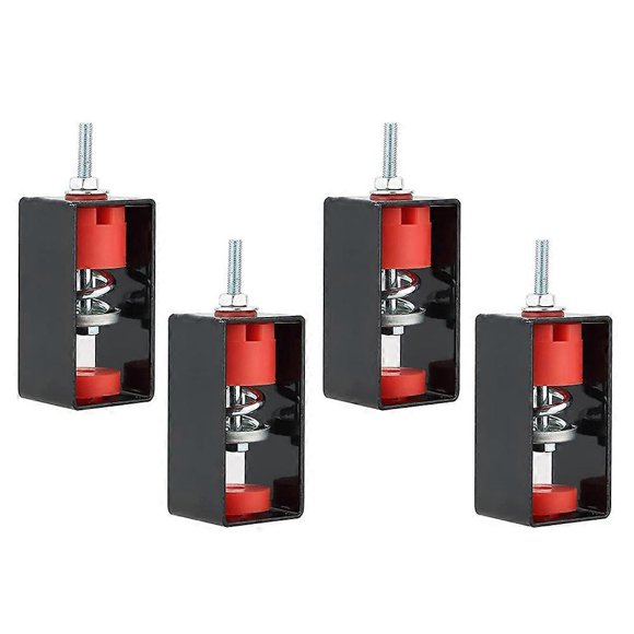4Pack Ceiling Vibration Damping Mounts, Spring Vibration Isolator for Soundproof and Shockproof forBlack Red