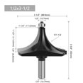 thumbnail image 1 of Manufacturer Direct: 1/2 Inch Shank Round Nose Woodworking Router Bit - Black, 3-1/2 Inch Length, High-Quality Carbide Tipped for Intricate Carving, Edging & Pattern Making - Versatile Export-Grade, 1 of 6