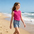 thumbnail image 5 of LNMQLPDBS Cute Tops for Teens Sleeveless T Shirts Striped Summer Crewneck Casual Tops School Picture Day Vest Girls Clothes Trendy Tween Outfits, 5 of 7