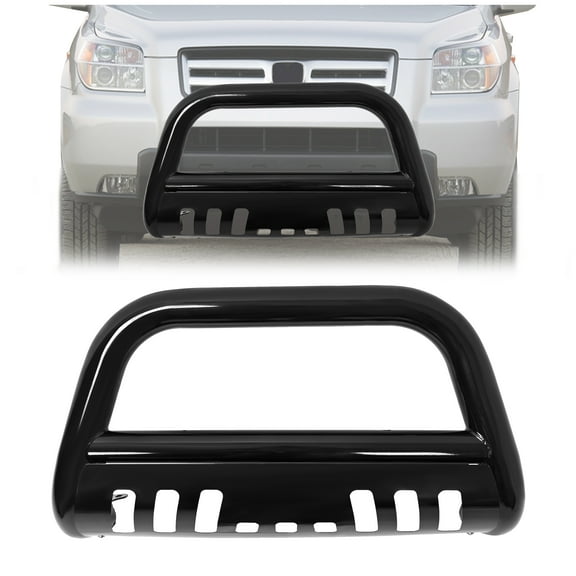 KOJEM Bull Bar, Fit for 2003-2008 Honda Pilot/2006-2014 Ridgeline Black 3" Push Bumper Grille Guard