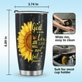 thumbnail image 3 of Jekeno Sunflower Gifts for Women - Valentines Day Mother's Day Christmas Gifts for Her -Stainless Steel Tumbler for Mom Daughter Inspirational Sunflower Sunflower Tumbler , Insulated Travel Mug（20oz), 3 of 7