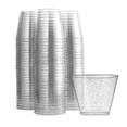 thumbnail image 2 of 30 vasos de plástico con , 9 270 ml, elegante champán, cóctel, copas desechables para fiestas, vasos , Plata Colco Copas de purpurina, 2 of 8