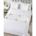 thumbnail image 5 of Xipuska Green Eucalyptus Leaves Bed Runners for Cal King Size Bed, Decorative Bed Throws for Foot of Bed, Pastoral Farmhouse Botanical Bed Runner Sofa Throw Bedding Scarf Slipcover for Bedroom, 5 of 6