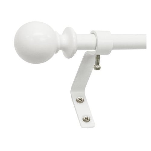 Montevilla Cafe Ball 1 2 Telescoping Curtain Rod Set Walmart Com