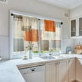 thumbnail image 5 of Farmhouse Kitchen Curtains Orange Abstract Window Curtains Short Tier Curtains Over Sink, Modern Art Painting Decor Rod Pocket Window Drapes Set of 2 (26x36 Inch), 5 of 5