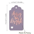 thumbnail image 5 of Inkdotpot Pack Of 50 Real Rose Gold Foil Paper Tags Merry And Bright Christmas Favor Hang Tags, 5 of 6
