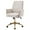 White, variant on S-HOME Ergonomic Mid-Back Liftable Office Chair in Striped Fabric with Golden Base and Memory Foam Cushion , Light Pink
