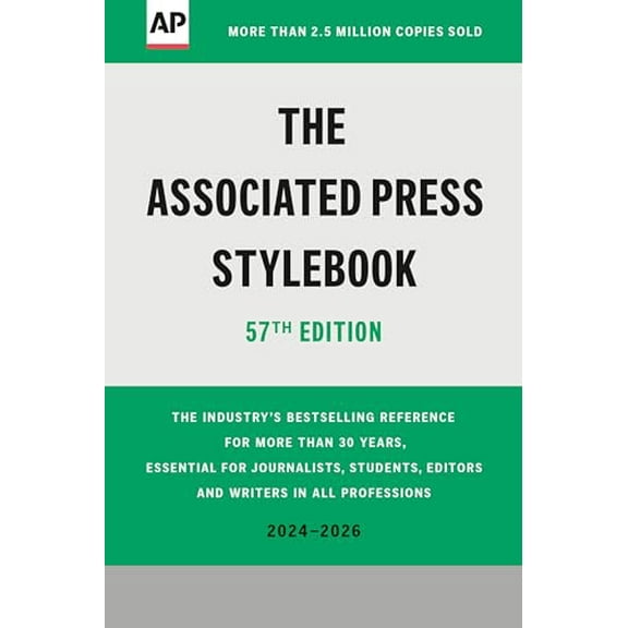 Pre-Owned The Associated Press Stylebook: 2024-2026, 9781541605114, 154160511X, Paperback,