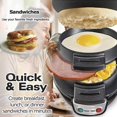 thumbnail image 2 of Prensa de Hamburguesas Multifuncional de 600 W, con Aro para Huevos, Luz Indicadora, Bandeja Antiadherente y Diseño Desmontable, Ideal para Hacer Hamburguesas. Yellow, 2 of 5